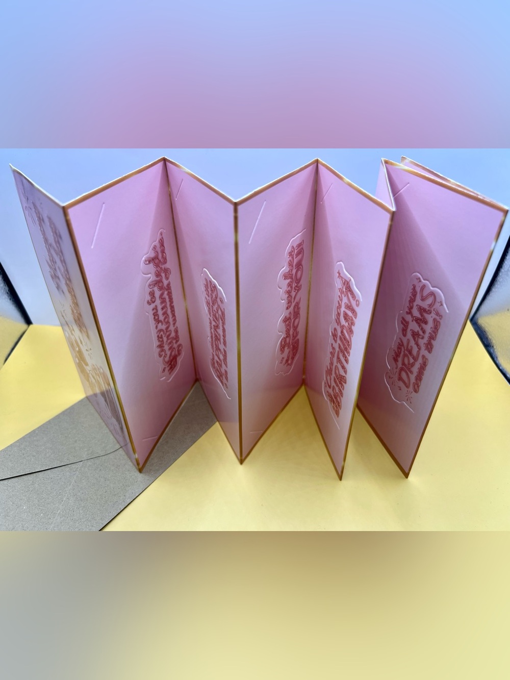 Pink Birthday Card Pack - Money Holder with Envelope. - Picture 2 of 8